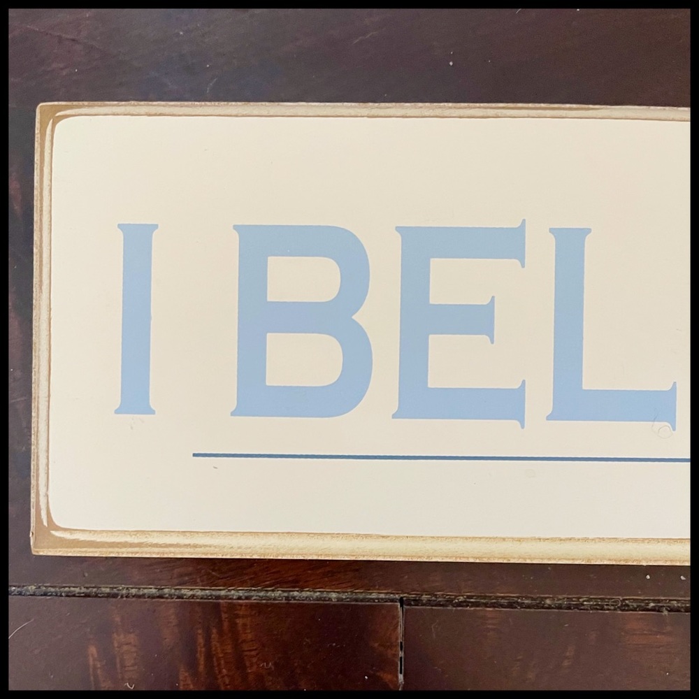 Danielson Designs “I Believe in Superheroes” Distressed Sign - Picture 2 of 6